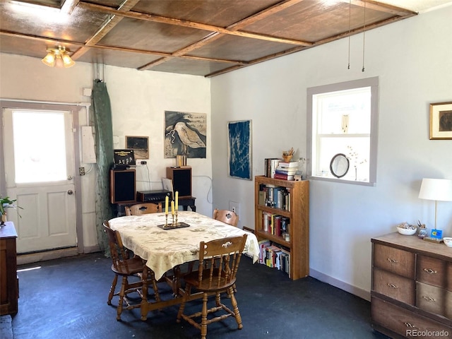 5350 Primrose Ln, Denver, CO 80221 - dining area featuring concrete floors
