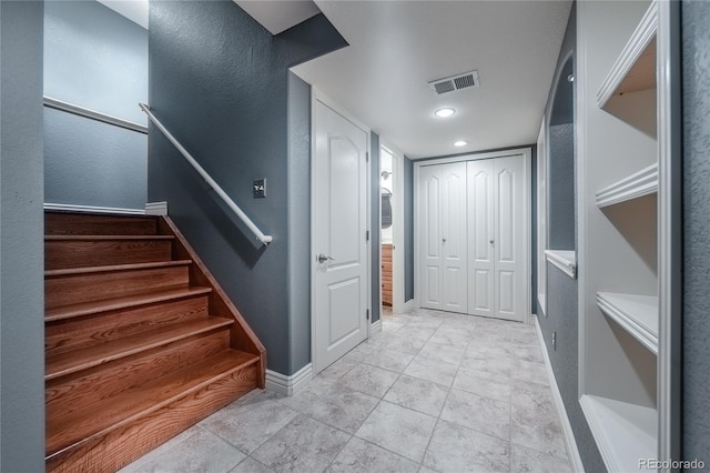 9758 Red Oakes Dr, Highlands Ranch, CO 80126 - stairs with baseboards and recessed lighting