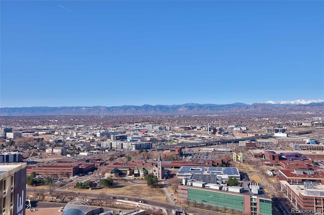 view of city featuring a mountain view