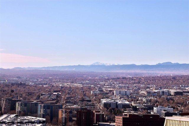 view of city featuring a mountain view