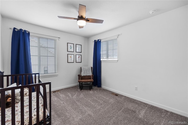 1168 Elbridge Dr, Elizabeth, CO 80107 - bedroom featuring baseboards, carpet, and a ceiling fan