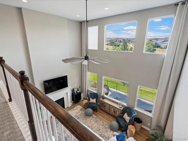 living room featuring hardwood / wood-style floors