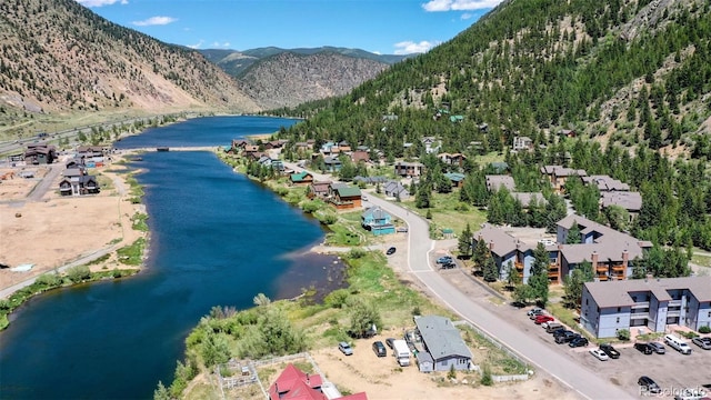 401 Rose St, Georgetown, CO 80444 - aerial overview of property's location with a water and mountain view