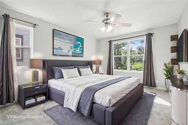 2125 E 103rd Ave, Thornton, CO 80229 - bedroom with light colored carpet and ceiling fan