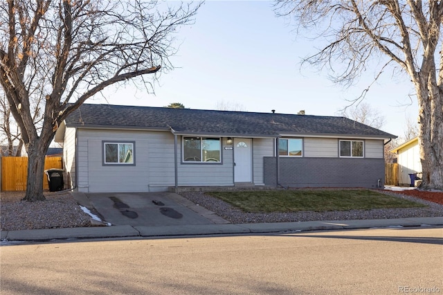 view of ranch-style house