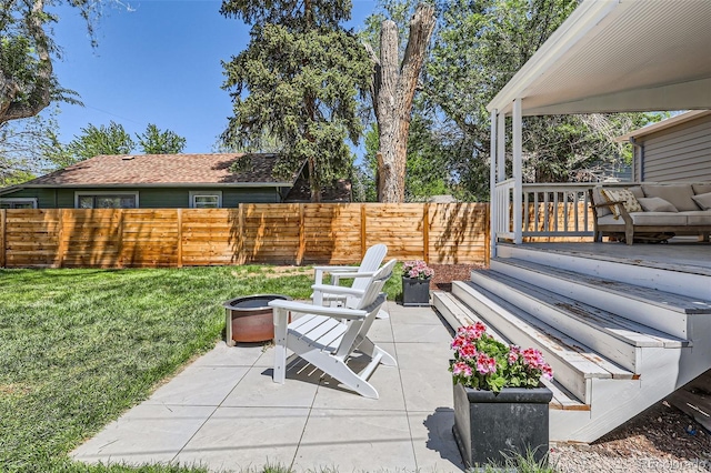 view of patio / terrace featuring a deck