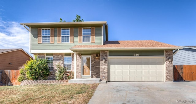 front facade featuring a garage