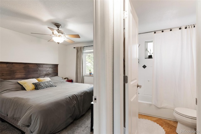 529 N Washington St Unit 304, Denver, CO 80203 - tiled bedroom with ceiling fan