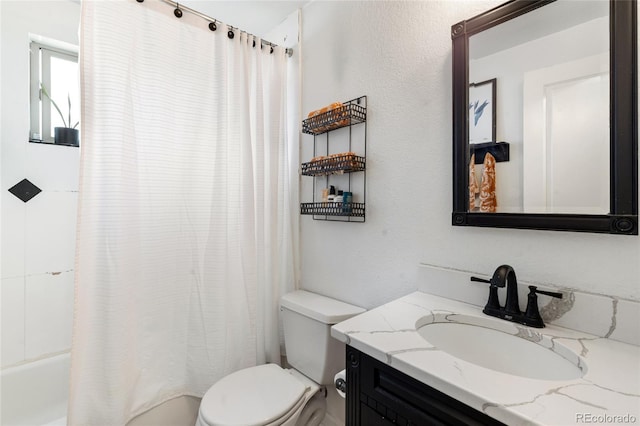 529 N Washington St Unit 304, Denver, CO 80203 - full bathroom with toilet, vanity, and shower / bath combo with shower curtain