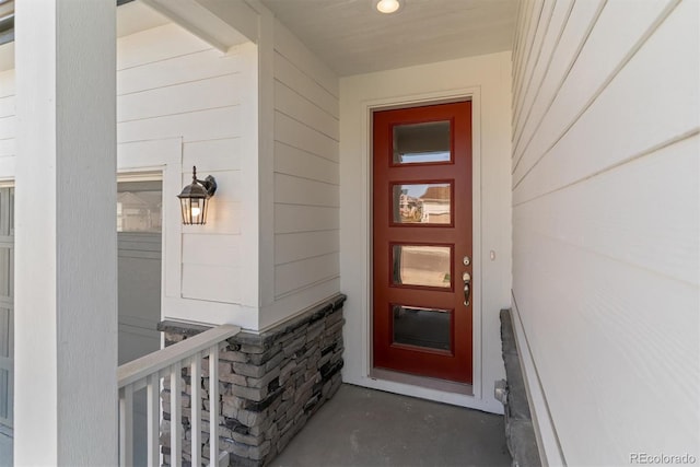 view of doorway to property