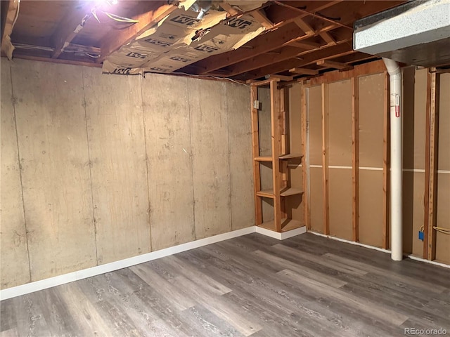 1906 Larkspur Dr, Fort Collins, CO 80521 - unfinished basement with wood finished floors
