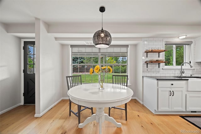 8035 S Garfield Way, Centennial, CO 80122 - dining area with light wood-style flooring and baseboards