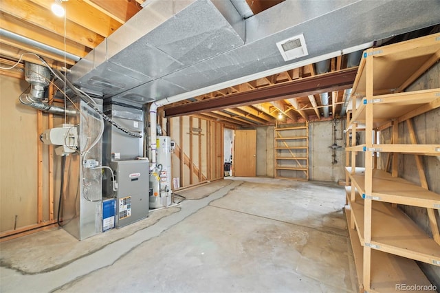 8035 S Garfield Way, Centennial, CO 80122 - unfinished basement with heating unit and water heater