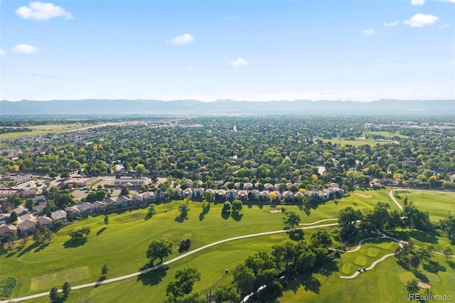 8035 S Garfield Way, Centennial, CO 80122 - aerial view of residential area with a mountain backdrop and a golf club