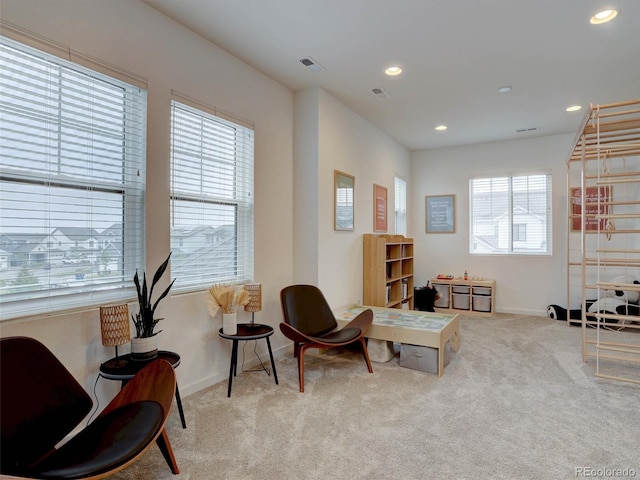 11246 Bellsong Ln, Littleton, CO 80125 - living area featuring carpet flooring and recessed lighting