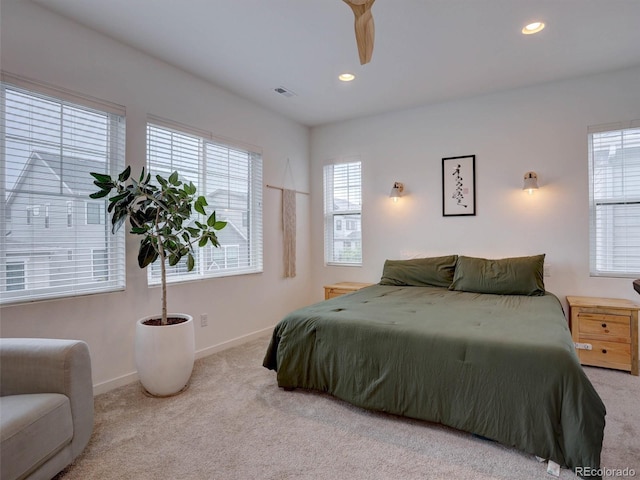 11246 Bellsong Ln, Littleton, CO 80125 - bedroom with carpet, recessed lighting, and a ceiling fan