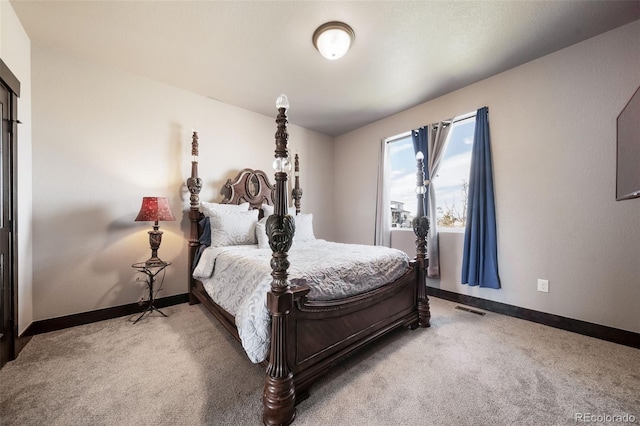 view of carpeted bedroom