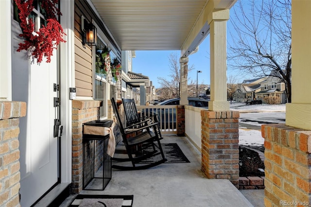 view of patio / terrace with covered porch