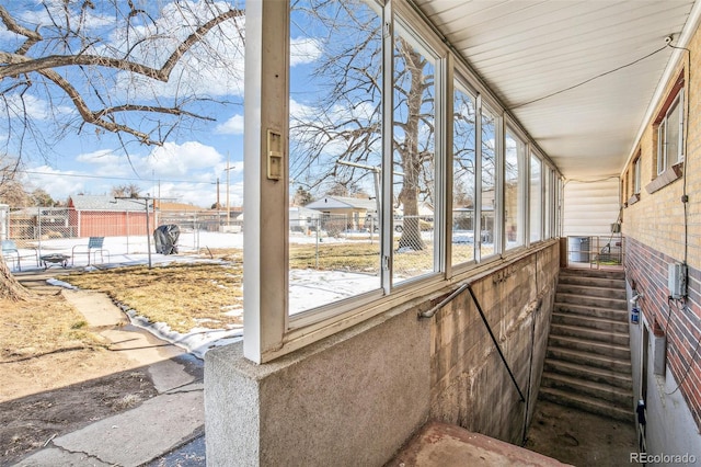 view of sunroom