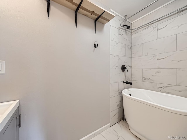 bathroom with a bathing tub