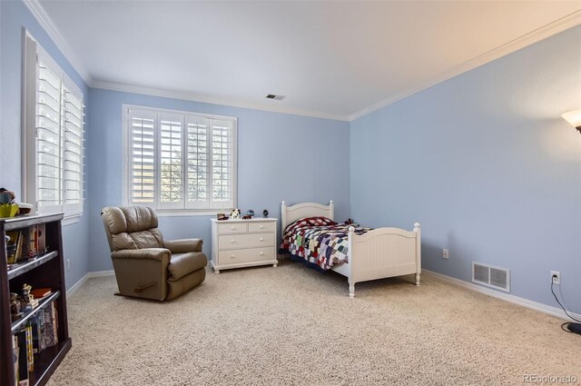 10456 Carriage Club Dr, Lone Tree, CO 80124 - bedroom featuring carpet floors, ornamental molding, and baseboards