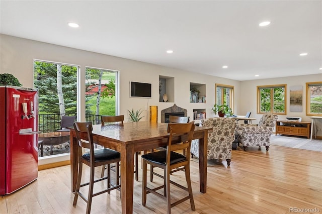 4230 S Meadow Brook Ln, Evergreen, CO 80439 - dining space featuring recessed lighting and light wood-style floors