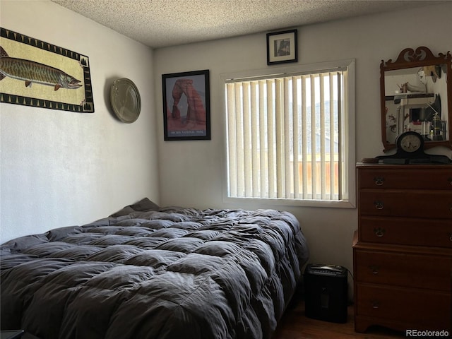 bedroom with a textured ceiling