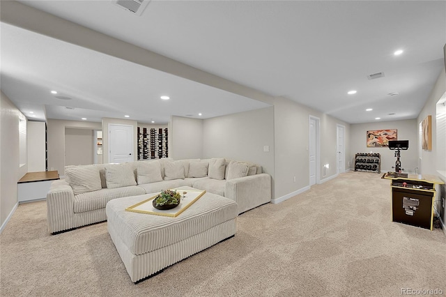 view of carpeted living room