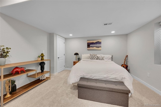 view of carpeted bedroom