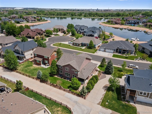 1852 E Sea Drift Dr, Windsor, CO 80550 - aerial view of residential area featuring a large body of water