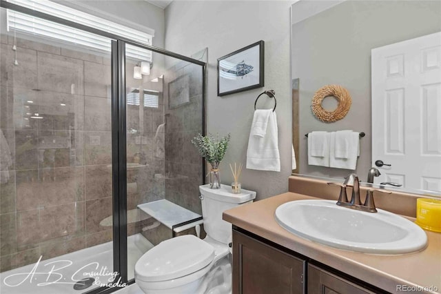1852 E Sea Drift Dr, Windsor, CO 80550 - bathroom featuring vanity and a stall shower