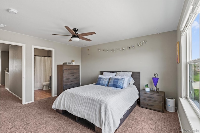 1852 E Sea Drift Dr, Windsor, CO 80550 - bedroom with carpet flooring, multiple windows, and a ceiling fan
