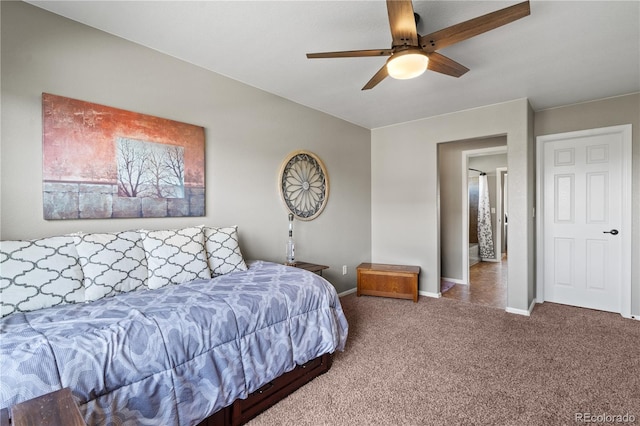 1852 E Sea Drift Dr, Windsor, CO 80550 - carpeted bedroom with baseboards and ceiling fan