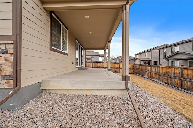 view of patio featuring a fenced backyard