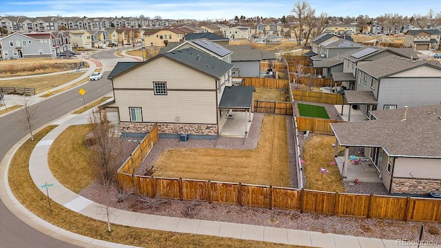 bird's eye view featuring a residential view