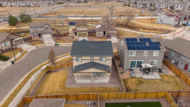 bird's eye view featuring a residential view