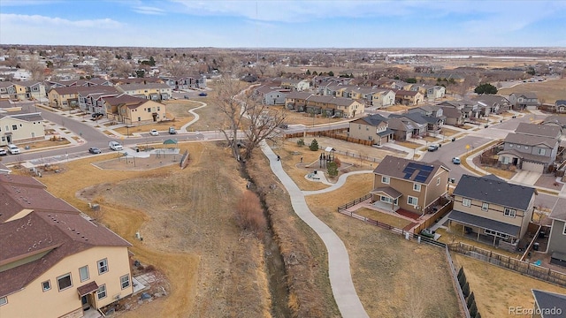 drone / aerial view featuring a residential view