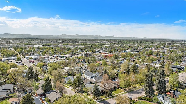 295 E Amherst Ave, Englewood, CO 80113 - aerial view of property's location with mountains and nearby suburban area