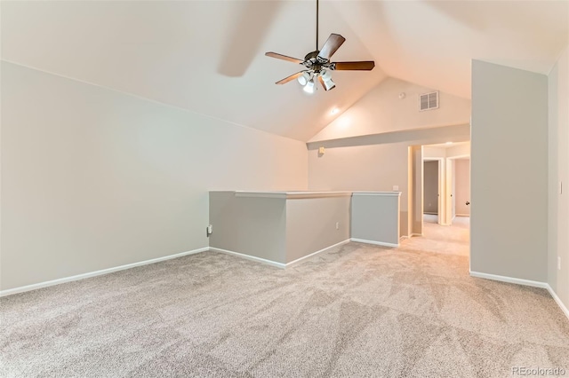 1121 W 112th Ave Unit C, Denver, CO 80234 - bonus room featuring light colored carpet, ceiling fan, and high vaulted ceiling