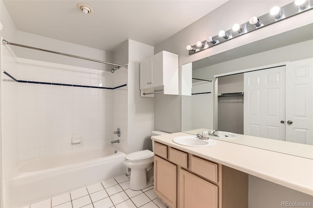 1121 W 112th Ave Unit C, Denver, CO 80234 - bathroom with tile patterned flooring, tub / shower combination, and vanity
