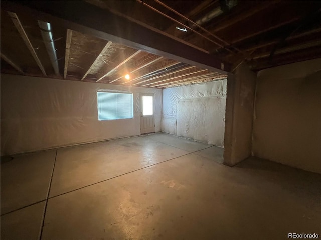 view of basement