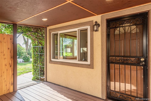 1060 S Eaton St, Lakewood, CO 80226 - property entrance with stucco siding