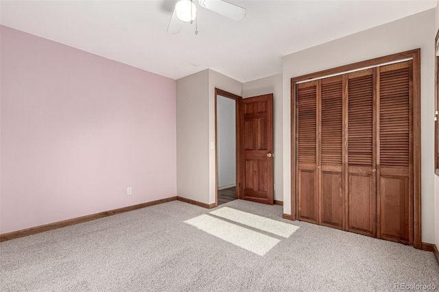 1060 S Eaton St, Lakewood, CO 80226 - unfurnished bedroom featuring carpet, a closet, and a ceiling fan