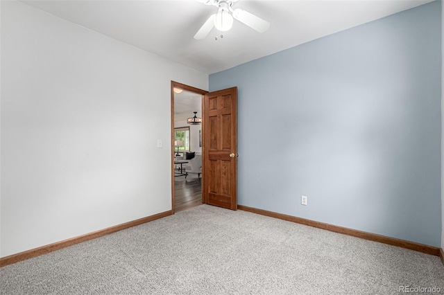 1060 S Eaton St, Lakewood, CO 80226 - spare room with light carpet and a ceiling fan