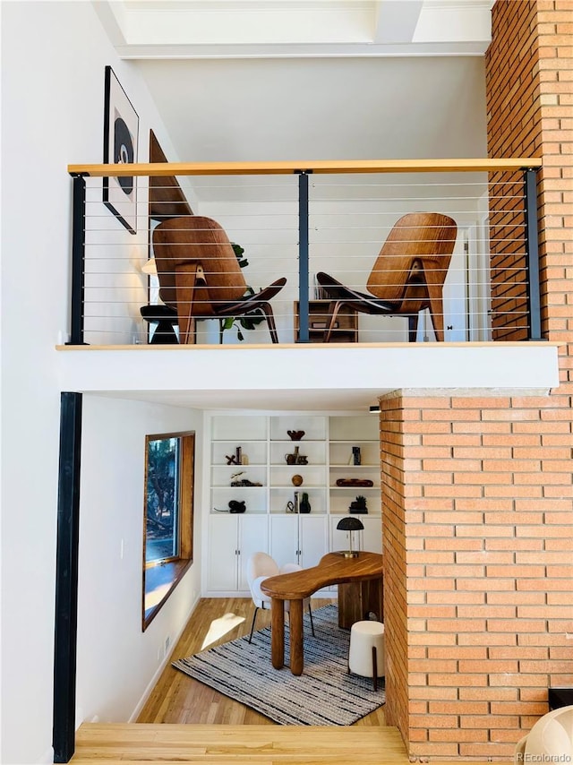 interior details featuring wood finished floors