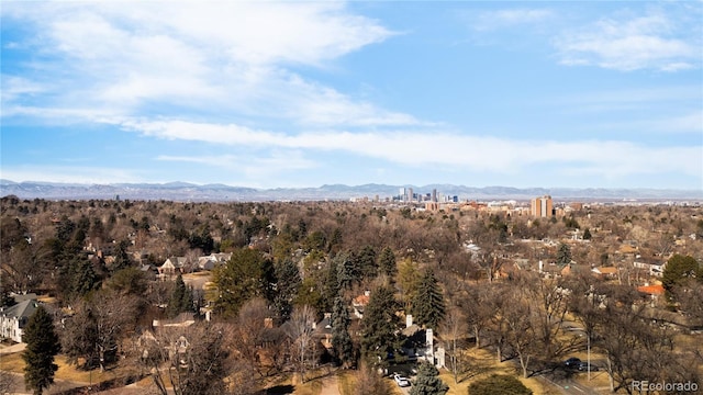 property view of mountains with a city view