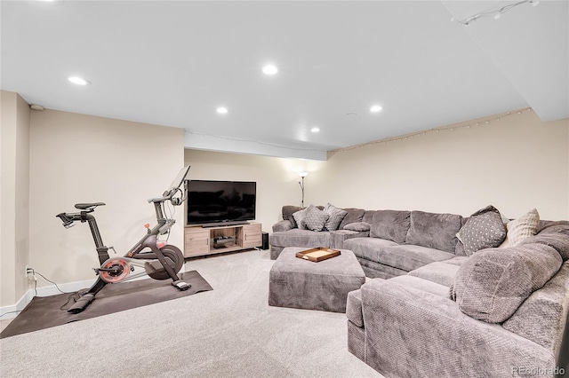 3561 W 131st Ave, Broomfield, CO 80020 - carpeted living area with recessed lighting and baseboards