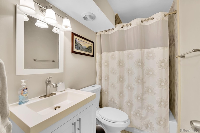 3561 W 131st Ave, Broomfield, CO 80020 - bathroom with toilet, vanity, and shower / tub combo