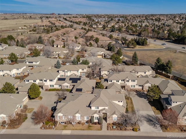 drone / aerial view with a residential view