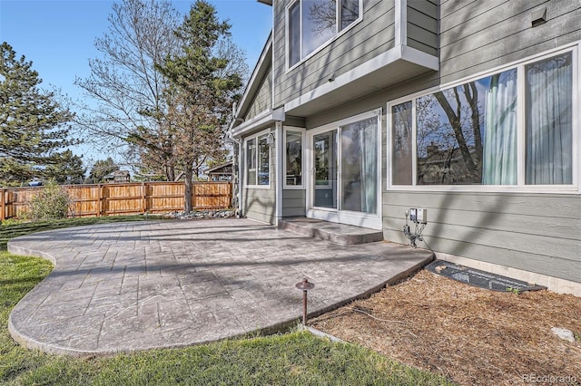 view of patio / terrace with fence